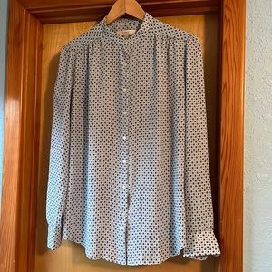 LOFT size Medium long sleeve light blue blouse, lightly worn, button down